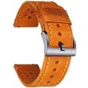 [hemsut h] Genuine Leather Watch Band, Perforated Design, Soft and
