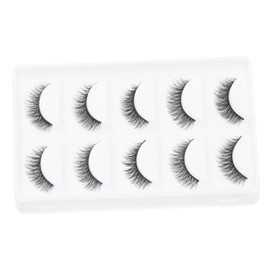 BIUDECO 5 Pairs Natural Look Reusable Makeup Eyelashes Soft Manmade Fiber False Lashes for Daily Use Comfortable and Easy to Apply Occasion