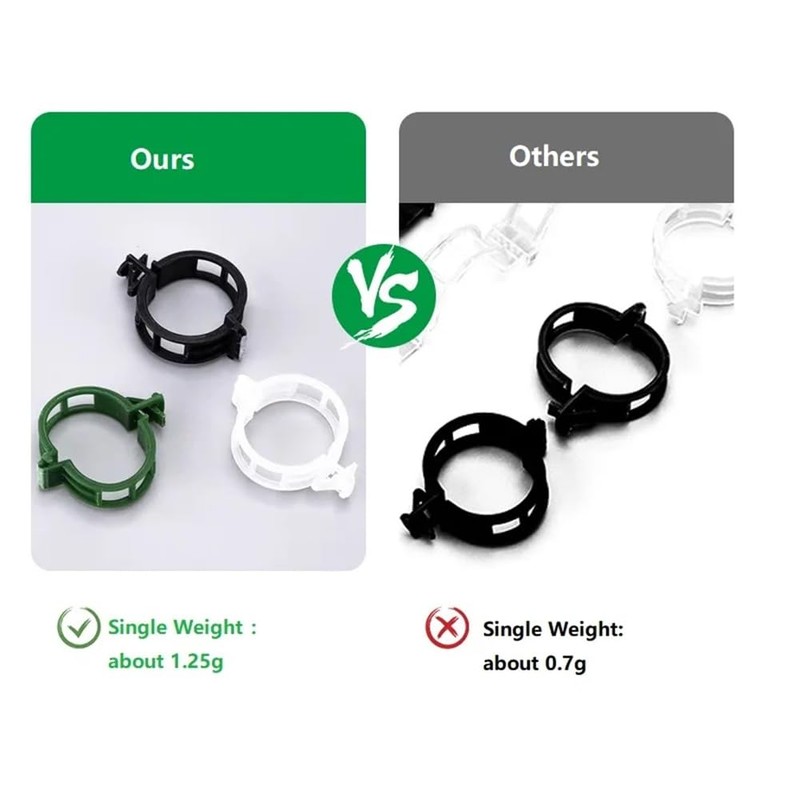 Plant Support Clips 50pcs Reusable Tomato Clips Plastic Trellis Clips