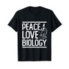 Pace Amore Idea Regalo Hippie Biologia Maglietta
