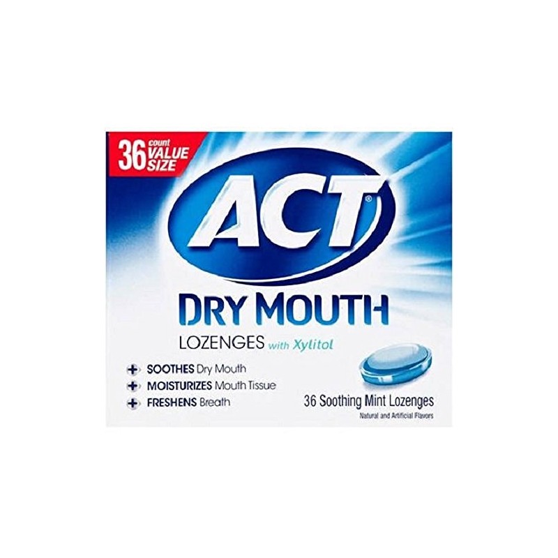 ACT Total Care Dry Mouth Lozenges Mint 36 Count Per