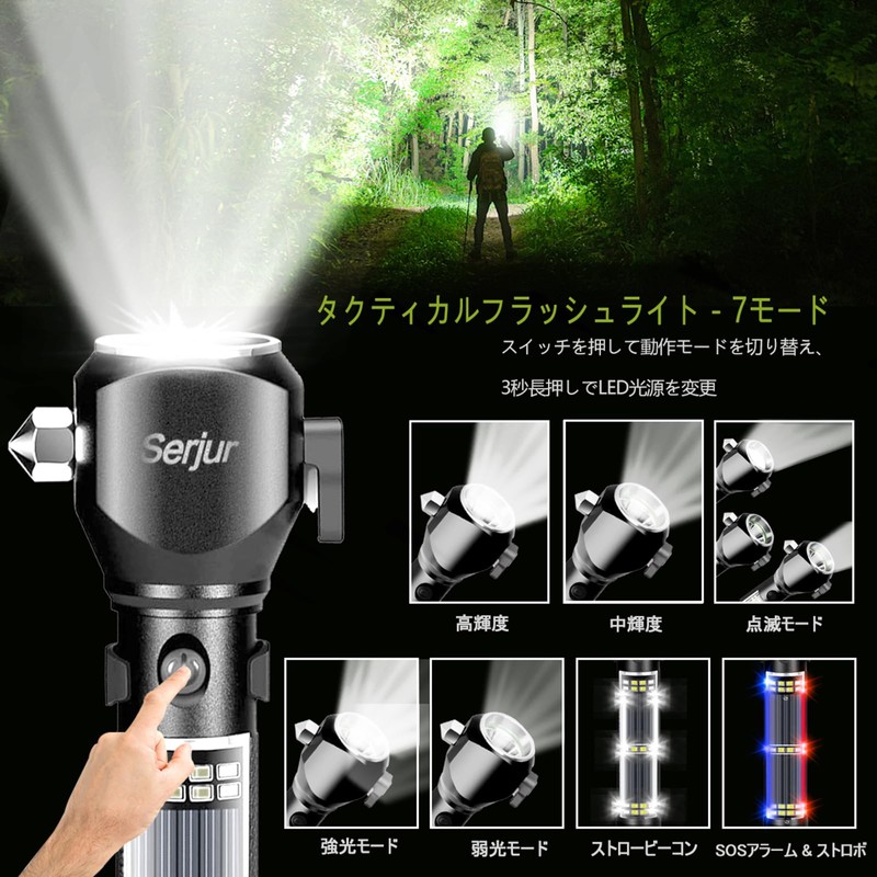Multi-functional LED Disaster Prevention Light with Emergency Escape Hammer, Seat