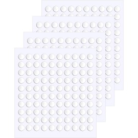 JANYUN 280 Pcs Double Sided Sticky Dots Stickers 0.23" Round, Clear