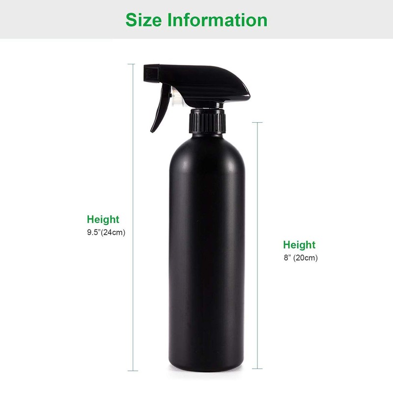 Cindy's Tape Plastic Spray Bottles Black for Cleaning Solutions 16
