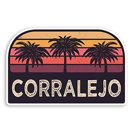 2 x 10cm Rustic Corralejo Spain Vinyl Stickers - Fuerteventura Sticker #31526 (10cm Wide)