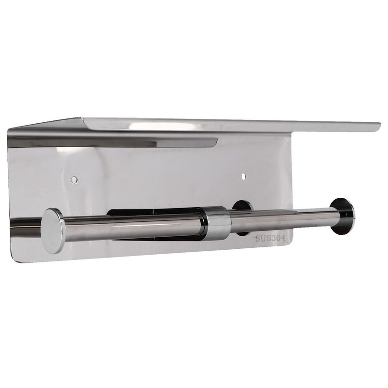 Toilet Paper Holder Dual End Wall Mounted Toilet Roll Holder