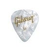 Gibson Pearloid White Picks, Pack of 12, Medium