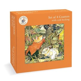 Brambly Hedge Coasters Blackberry Picking Print - Set of 4 Cork Backing