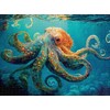 Deep Blue Octopus Odyssey: Premium 1000-Piece Jigsaw Puzzle for Adults