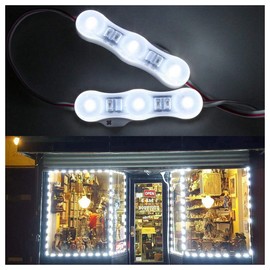 20FT Store Front LED Light Waterproof 40pcs 3led 2835 White LED Module Light, Plug and Play for Indoor/Outdoor Decoration Lighting AC Power Included