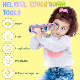 Audasi 12 Pieces Classic Kaleidoscopes Toy Vintage Retro Kaleidoscopes Learning Toy Pass The Parcel Gifts Return Gifts for Birthday Party Children Christmas Random Pattern