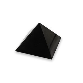 DOJA Barcelona Shungite Pyramid 3 cm Polished Shungite Stone Black Gemstone Pyramid Energy Uses of the Shungite Crystal Pyramid: Chakra Stones Healing Pyramid