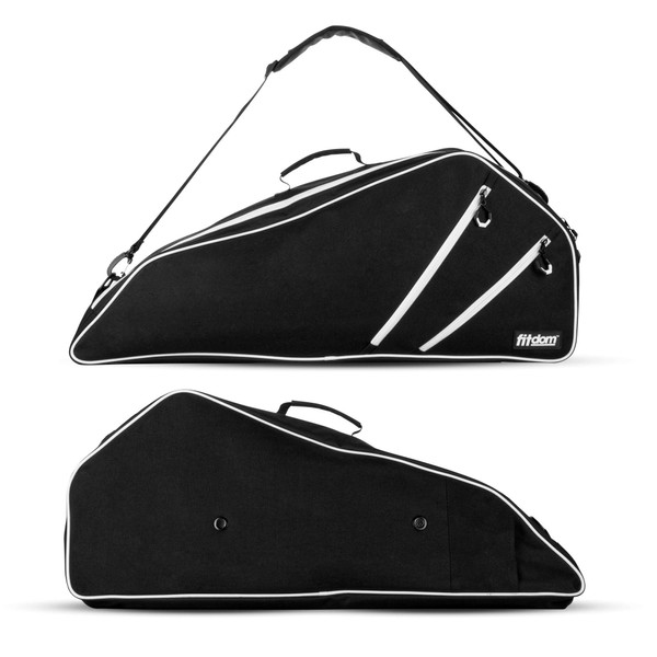 Fitdom Tennis Racket Bag - Can Carry Up to 3 Racquets. Perfect for Men, Women, Junior & Kids. Can Also Use For Badminton & Racquetball. Durable Exterior for Your Gears, Towels, Balls and Accessories.