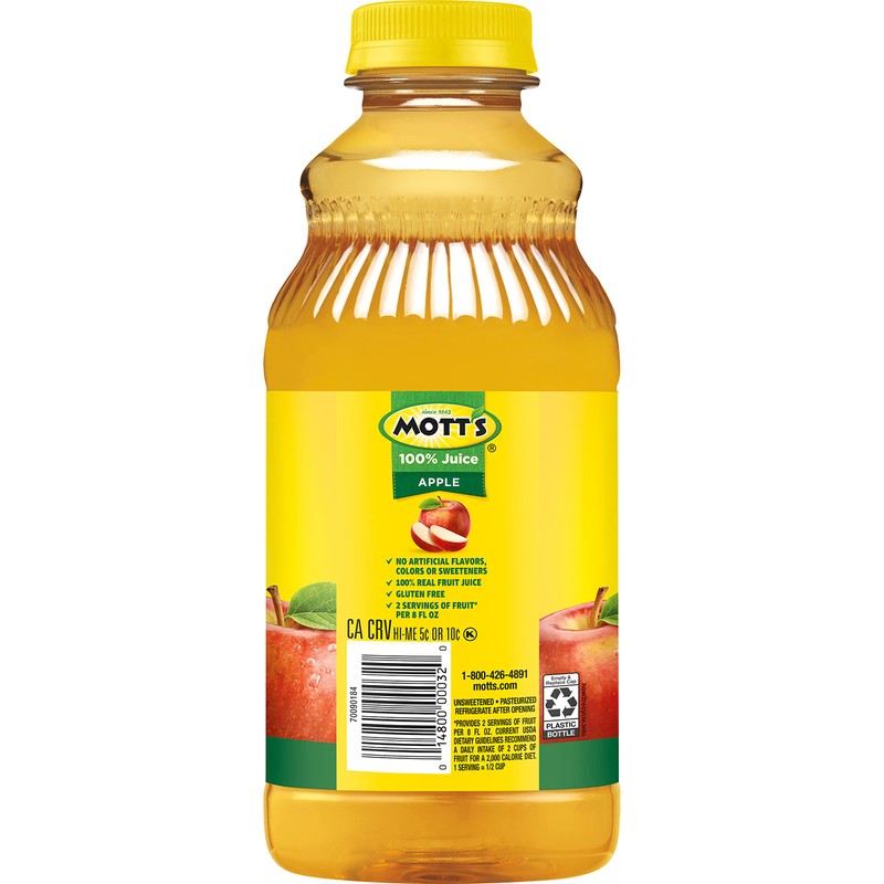 Mott's 100% Original Apple Juice, 32 fl oz bottle