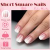 AddFavor Square Short Press on Nails, 120pc Cat Eye Press