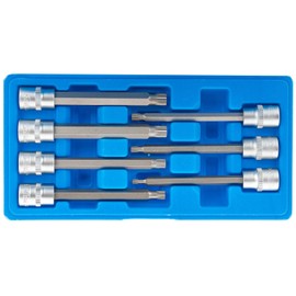 SATRA S-SPB738 Bit Set Multi-Tooth Insert Internal Spline for XZN 7 Pieces in Case Drive 10 mm (3/8 Inch) Internal Square