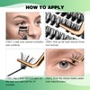 Lash Clusters 300pcs Individual Lashes 40D 0.07C Curl 9mm DIY