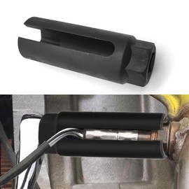 Arwrilt Car Oxygen Sensor Socket, 7/8" (22mm) 6-Point O2 Sensor Wrench Removal Tool, Oxygen Sensor Tool with I-type Side Wire Gate, Universal Removal and Installation Sensor Socket for Cars (Black)