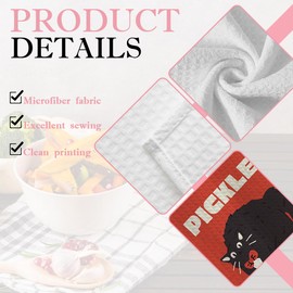 Gelulgas Cat Lover Gifts for Women, Cat Kitchen Towels, Cat Bathroom Towels, Cat Mom Gifts, Reusable Dish Towel Hand Towels Tea Towels Decor for Bathroom Kitchen Home Supplies Set of 2