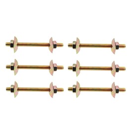 ZHYOHEN 6PCS Half Moon Tooth Mounted Traction Bolts Miter Bolts Countertop Seam Fasteners for Bed Connector Kits Headboards Footboards Sideboards Stair Assemblies Countertop Connectors