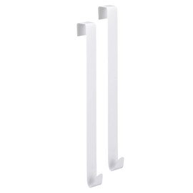 MIJOMA Set of Window Hooks, Door Hooks, Decorative Hooks for Door Wreaths, Seasonal & Festive Decoration, No Drilling or Gluing, for Standard Windows and Doors, Powder-Coated White, 2 Pieces - 30 cm