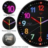 Reloj de pared moderno de 8 pulgadas, funciona con pilas,