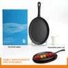 DVK Sizzling Plate with Wooden Base Fajita Skillet with Scald