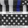 MCFULL 12x18 Inch Thin Blue Line Garden Flag,American Police Garden