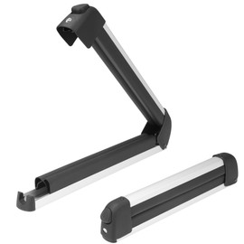 Gearantics 16.3 Inch Ski and Snowboard Rack for Car Roof, with TPV Rubber Padding and Lock, Fit 2 Pairs of Skis or 2 Snowboards, Fishing Pole Rod Rack for Car