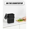MONGTINGLU Countertop Compost Bin - 1.3 Gallons Hanging Small Trash