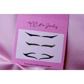 CC Skin Jewelry Adhesive Eyeliner Sticker Pack (Gold) [Made in Brazil]