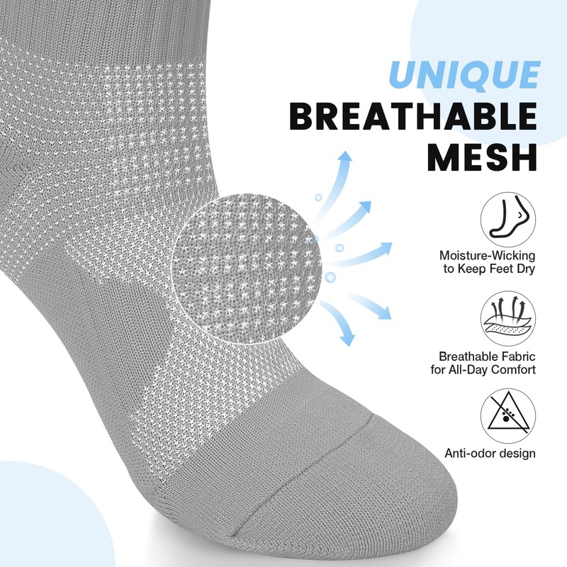 DHSO 7 Pairs Ankle Compression Socks for Women Athletic Running