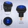Taiss/4Pcs Rocker Toggle Switch Waterproof Round 12V 20A 4 Colours