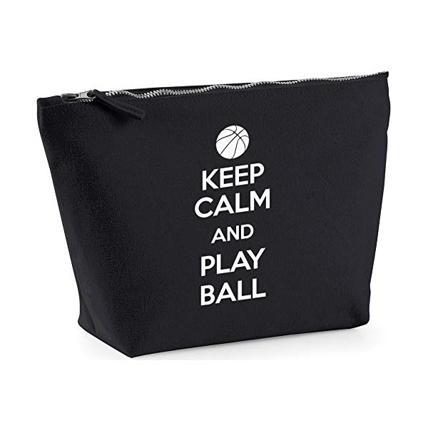 Hippowarehouse Keep Calm and Play Ball printed make up cosmetic