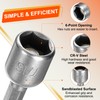 HARFINGTON 3pcs Hex Nut Driver Drill Bit 7/16" 6-Point Socket