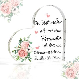 Best Friend Gifts for Girlfriend Gift Best Friend Christmas Gifts for Girlfriend Heart Shaped Acrylic Plaque Girlfriends Gift Gifts for Boyfriend Birthday