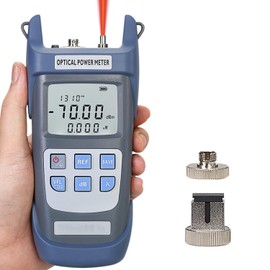 Duogalia Fiber Optical Power Meter with 1mW Light Source SC FC Connector, -70~10dBm, 10 Optic Wave Length, Optic Test Equipment for CCTV Communication Engineering