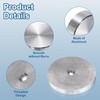 uxcell 4Pcs Round Shape Aluminum Disc, M10 Thread 60mm Diameter