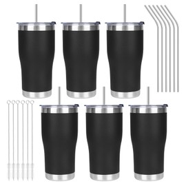 MEZMUT 20oz Coffee Tumbler with Lid and Straw Double Wall Vacuum Insulated Cup Stainless Steel Travel Mugs Insulated for Hot and Cold Leakproof Powder Coated Tumbler for Indoor and Outdoor