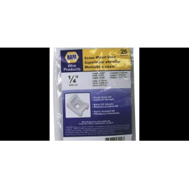 NAPA 1/4" Cable Tie Mount Base Saddle Wire Holder Screw-in 25 Ct 770-9364