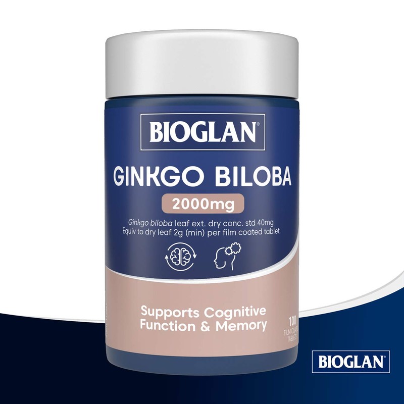 Bioglan BG Ginkgo, 2000mg (100s), 0.12 Kilograms