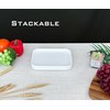 VSUINGO Small Tray 3 Pack, White 7.8 inch Wheat Straw
