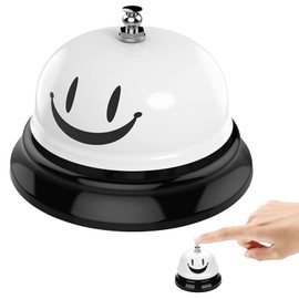 1 Stück Tischglocke,rezeptionsklingel,Tischklingel,Klingel,Rezeptionsklingel Mit Knackigem Klingeln,Handglocke Klein Tischglocke Anruf Bell Für Restaurant Küche Hotel Bars Service Haustier Party Weiß