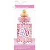 Unique 61721 Baby Shower Honeycomb Feeding Bottle Centerpiece | Pink