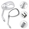 Universal 10mm Chrome Motorcycle Rear View Side Mirrors Handle Bar