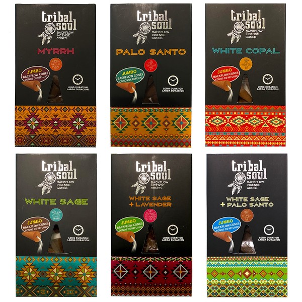 Tribal Soul Back Flow Incense Cones | 6 Boxes Each