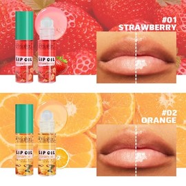 Aceite hidratante para labios, 6 unidades, juego de brillo labial en rollo, esmalte de labios fresco, loción hidratante transparente para el cuidado d