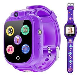 PROGRACE Kids Watch Girls Gift - Kids Watch Toddler Watch with Games 90° Rotatable Camera Music Alarm Pedometer Flashlight Calculator Touch Screen Digital Wrist Watch Gifts for 4-12 Years Old