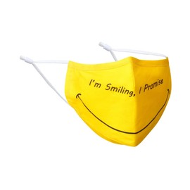 100% Cotton Washable I'm Smiling Face Mask - Adult