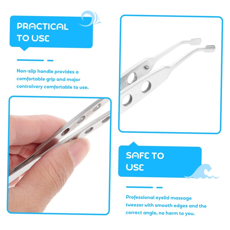 Healeved Meibomian Gland Expressor Meibomian Gland Eyelid Tweezers Professional Eyelid